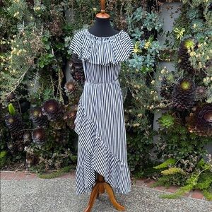 Fun Blue and White Striped Dress